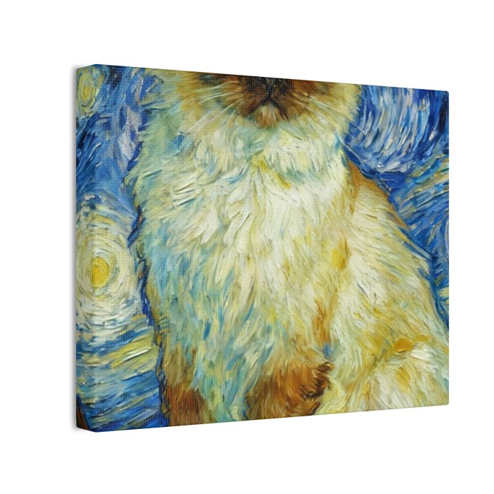 Starry Night Ragdoll Cat Canvas Print — Stretched Wall Art - Image 2