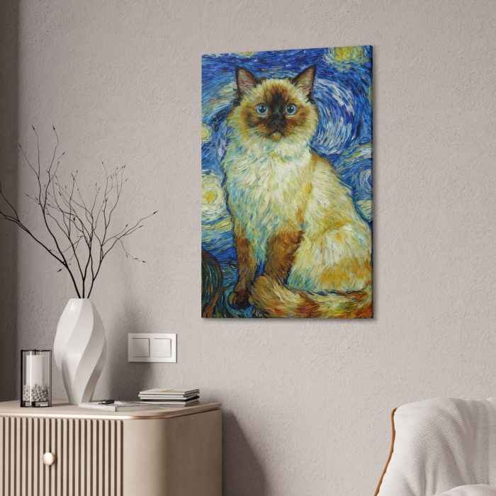 Starry Night Ragdoll Cat Canvas Print — Stretched Wall Art - Image 12